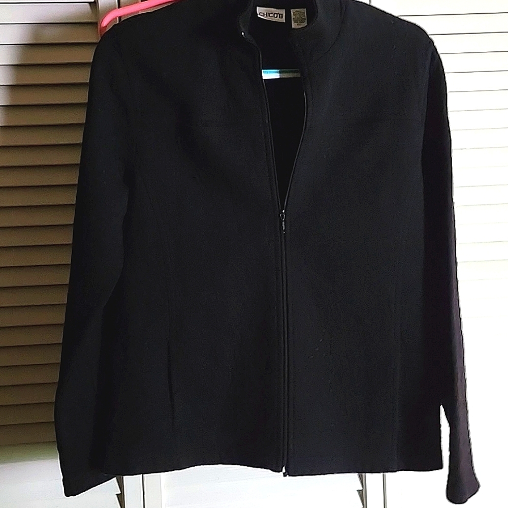 Chicos blk cotton jacket size 1